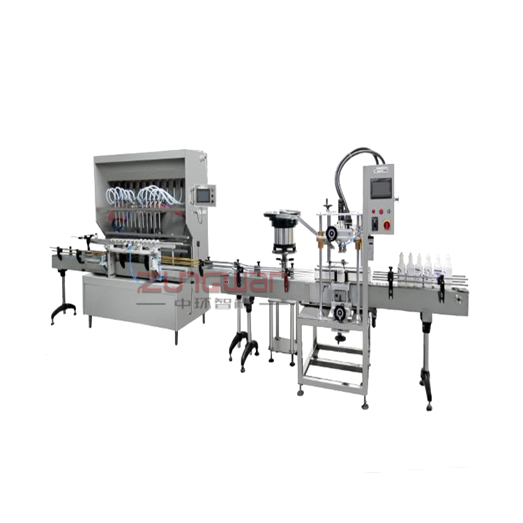 ZH-F16全自動(dòng)農(nóng)藥灌裝旋蓋生產(chǎn)線